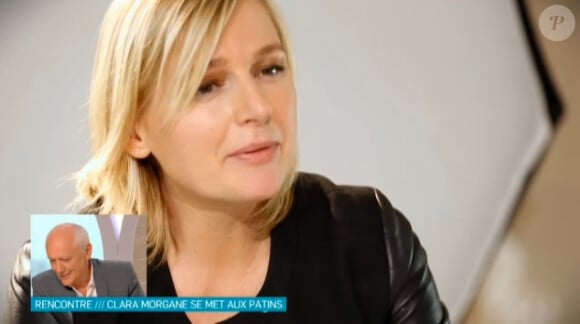 Clara Morgane a été interviewée par "La Nouvelle édition" de Canal + au sujet de sa participation à l'émission de compétition d'M6, "Ice Show".