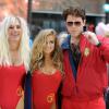 Matt Lauer, Carmen Electra, Willie Geist - People sur l'emission "Today" show a New York le 31 octobre 2013.