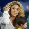 Shakira et son fils Milan à San Bernabeu le 19 septembre 2013 pour encourager le FC Barcelone de Gerard Piqué face à Séville.