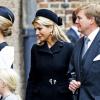 Le roi Willem-Alexander et la reine Maxima dans la peine... Famille royale, amis et collègues honoraient la commémoration solennelle du prince Friso d'Orange-Nassau, décédé le 12 août et enterré le 16 août, le 2 novembre 2013 en la Vieille Eglise de Delft (La Haye).