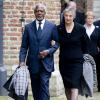 Kofi Annan et sa femme. Famille royale, amis et collègues honoraient la commémoration solennelle du prince Friso d'Orange-Nassau, décédé le 12 août et enterré le 16 août, le 2 novembre 2013 en la Vieille Eglise de Delft (La Haye).