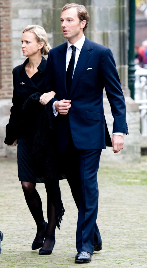 La princesse Carolina de Bourbon-Parme et son époux Albert Brenninkmeijer à la commémoration du prince Friso d'Orange-Nassau en la Vieille Eglise de Delft (La Haye) le 2 novembre 2013.