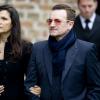 Bono et son épouse Ali à la commémoration du prince Friso d'Orange-Nassau en la Vieille Eglise de Delft (La Haye) le 2 novembre 2013.