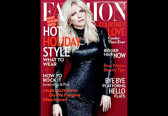 Courtney Love en couverture du magazine FASHION, hiver 2013.