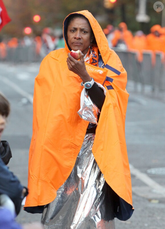 Marie-José Pérec à l'issue du marathon de New York, le 3 novembre 2013