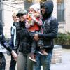 Alicia Keys avec son mari Swiss Beatz et leur fils Egypt lors du marathon de New York, le 3 novembre 2013.