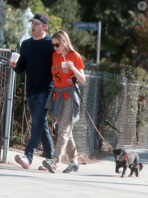 Exclusif - Michael C. Hall et sa petite amie Morgan MacGregor passent un moment romantique, à Los Feliz, le 3 novembre 2013.