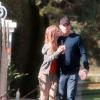 Exclusif - Michael C. Hall et sa petite amie Morgan MacGregor passent un moment romantique, à Los Feliz, le 3 novembre 2013.