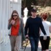 Exclusif - Michael C. Hall et sa copine Morgan MacGregor passent un moment romantique, à Los Feliz, le 3 novembre 2013.