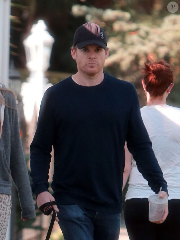 Exclusif - Michael C. Hall et sa petite amie Morgan MacGregor passent un moment romantique, à Los Feliz, le 3 novembre 2013.