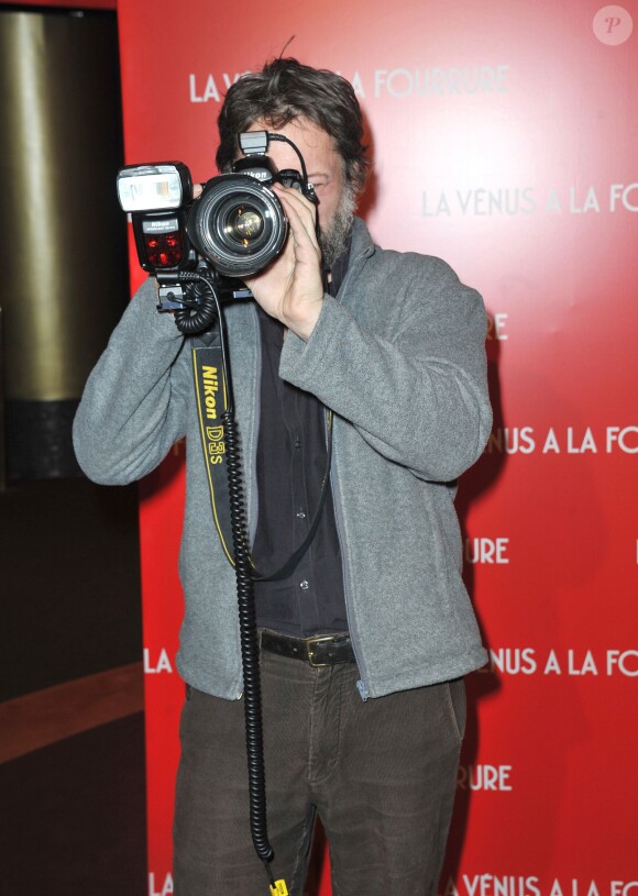 Mathieu Amalric lors de la première du film La Vénus à la fourrure à Paris le 4 novembre 2013.