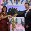 David Cameron et son épouse Samantha en visite dans un temple hindou de Londres le 4 novembre 2013.