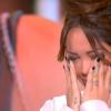 Nabilla, émue aux larmes dans l'émission Le Tube sur Canal+, le samedi 2 novembre 2013.