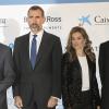 Felipe et Letizia d'Espagne au 15e anniversaire du journal La Razon, au siège du quotidien à Madrid, le 4 novembre 2013.