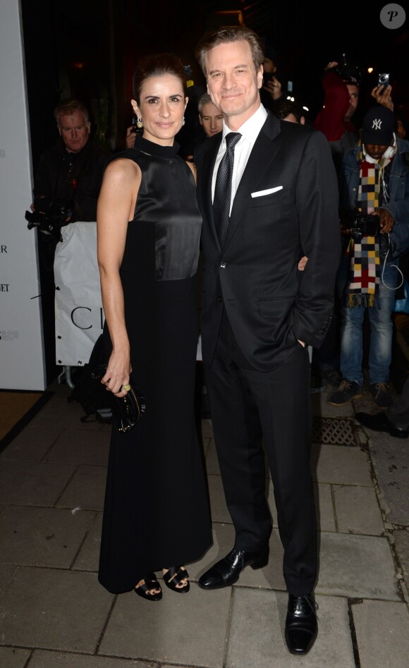 Livia et Colin Firth assistent aux Harper's Bazaar Women of the Year Awards à l'hôtel Claridge's. Londres, le 5 novembre 2013.
