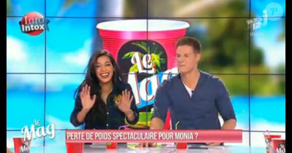 Ayem et Matthieu Delormeau sur le plateau du Mag de NRJ 12 le 4 novembre 2013