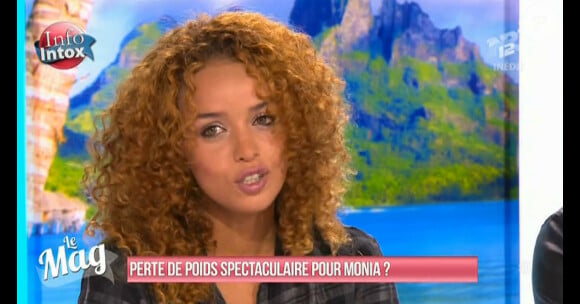 Monia des What for puis des Anges de la télé-réalité 2 a perdu 10 kilos, invitée du plateau du Mag de NRJ 12 le 4 novembre 2013