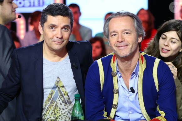 Exclusif - Thierry Moreau et Jean Michel Maire sur le plateau de "Touche pas à mon poste" à Paris, le 10 octobre 2013.