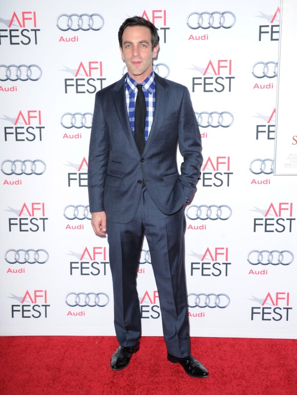 B.J. Novak lors de la soirée d'ouverture de l'AFI Festival avec la projection du film Dans l'ombre de Mary, à Los Angeles le 7 novembre 2013