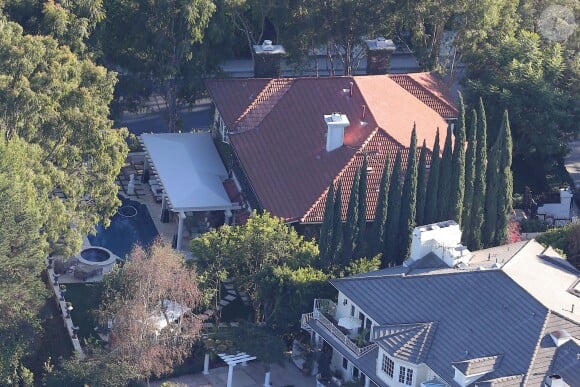 Vue aérienne de la maison de Robert Pattinson, le mercredi 30 octobre 2013, à Los Angeles