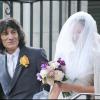 Ronnie Wood au mariage de sa file Leah à Londres, le 21 juin 2008.