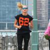 Exclusif - Natasha Poly fait son jogging à New York le 2 novembre 2013.