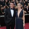 Jean Dujardin et Alexandra Lamy sur le tapis rouge des Oscars le 26 février 2012