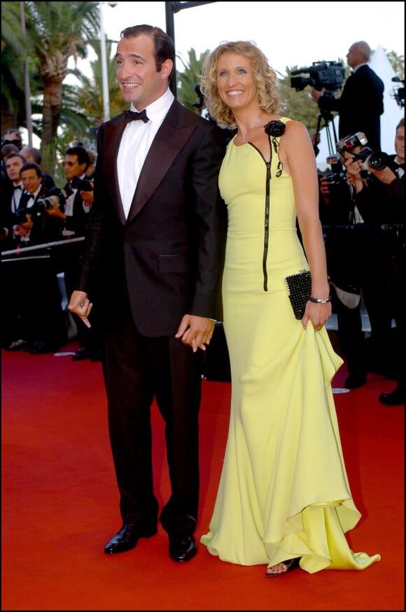 Alexandra Lamy et Jean Dujardin lors du Festival de Cannes le 16 mai 2005