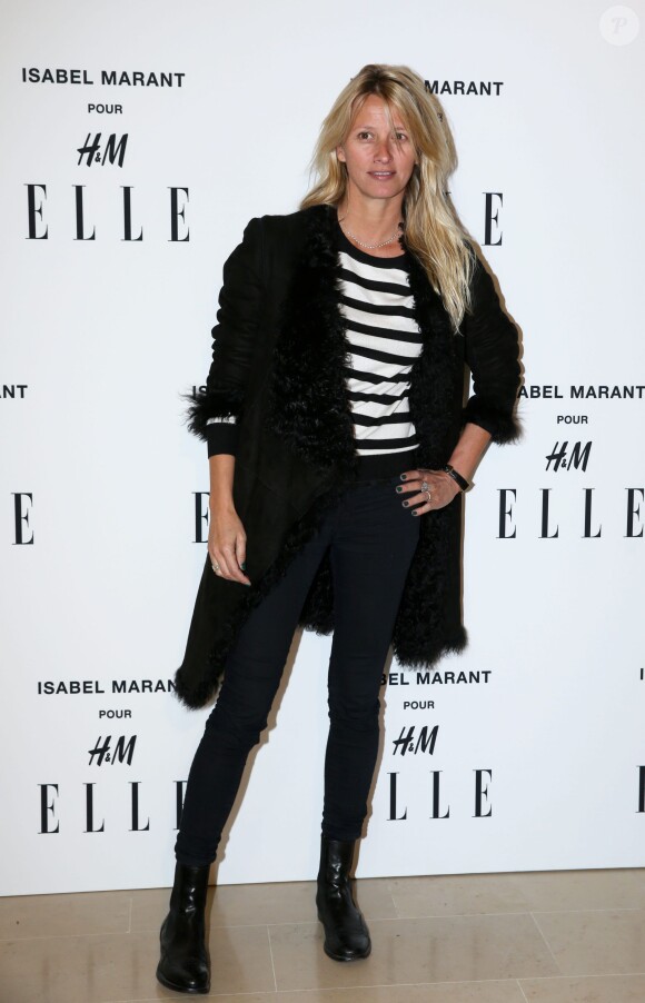 Sarah Lavoine assiste à la soirée "Isabel Marant pour H&M" sur les Champs Elysees à Paris le 13 novembre 2013