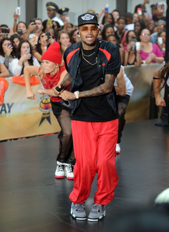 Le rappeur Chris Brown lors de l'émission "Today" à New York, le 30 août 2013.