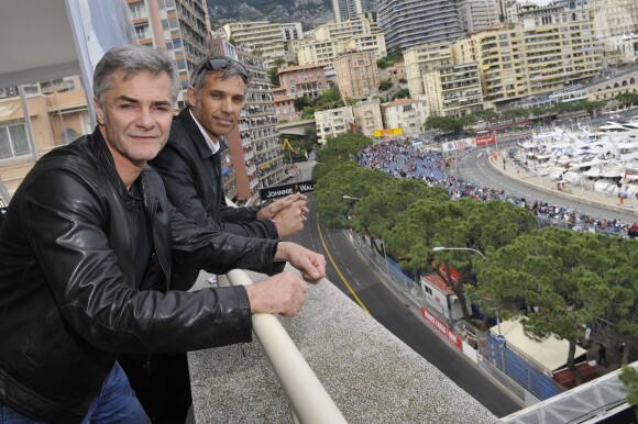 Exclusif - Cyril Viguier et Paul Belmondo lors d'une séance photo pour le documentaire sur la principauté de Monaco produit par Cyril Viguier pour France 3, le 25 mai 2013.
