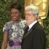 George Lucas et sa femme lors de l'arrivée des stars à la soirée des Governors Awards où sont remis des Oscars d'honneur, à Los Angeles le 16 novembre 2013