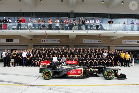 L'équipe Lotus lors du Grand Prix des Etats-Unis, à Austin le 17 novembre 2013