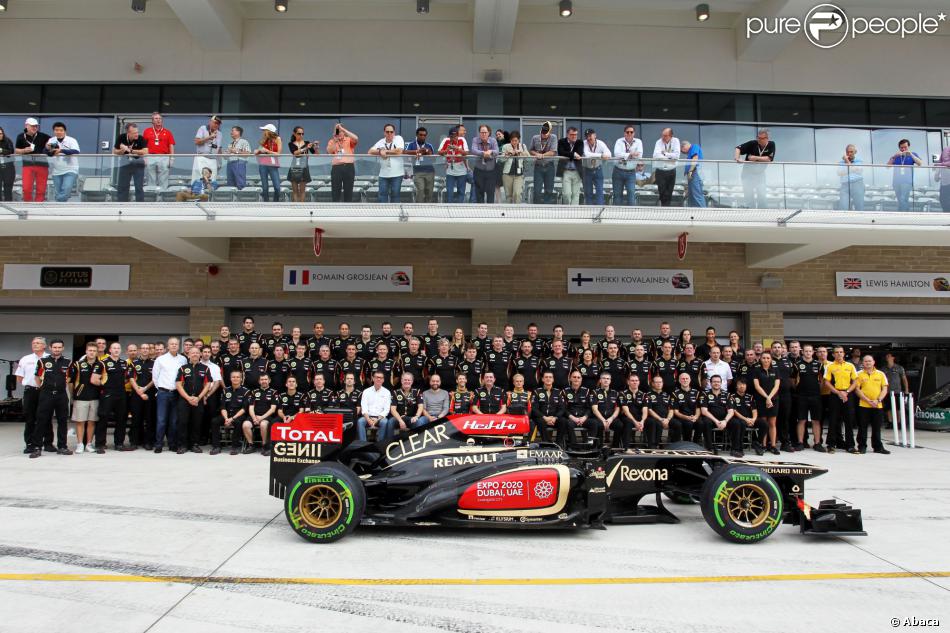 L&#039;équipe Lotus lors du Grand Prix des Etats-Unis, à Austin le 17 novembre 2013