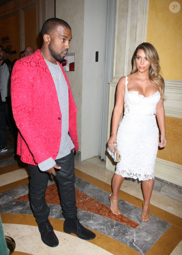 Kanye West et Kim Kardashian à Las Vegas. Le 25 octobre 2013.