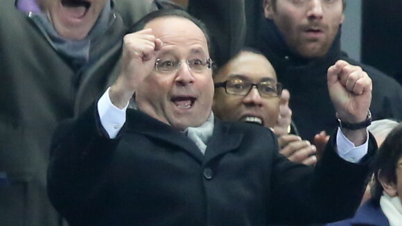 France-Ukraine : François Hollande, supporter comblé au côté de Wahiba Ribéry
