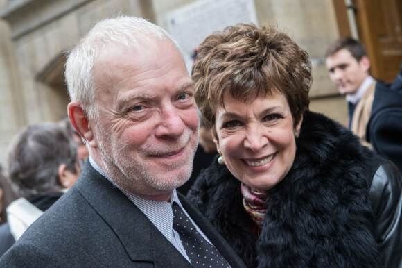 Exclusif - Mariage de Catherine Laborde et Thomas Stern. Le 9 novembre 2013 à la mairie du 2e arrondissement de Paris.