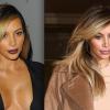 Kim Kardashian version nuit ou jour, mise sur un teint glowy et doré, même en plein hiver.