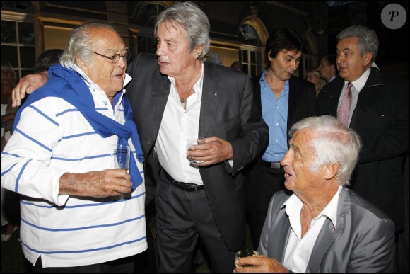 Georges Lautner avec Alain Delon et Jean-Paul Belmondo en 2010