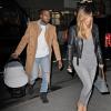 Une famille soudée ! Kanye West, Kim Kardashian et leur fille North dinent à New York, le 22 novembre 2013 en marge du show de Kanye actuellement en pleine tournée avec son Yeezus Tour