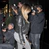 Kanye West, Kim Kardashian et leur fille North dinent à New York, le 22 novembre 2013 en marge du show de Kanye actuellement en pleine tournée avec son Yeezus Tour