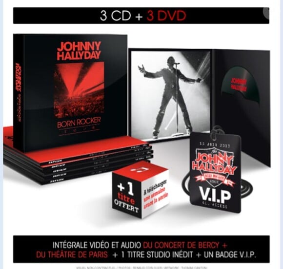 Coffret "Born Rocker Tour" de Johnny Hallyday attendu le 25 novembre 2013.