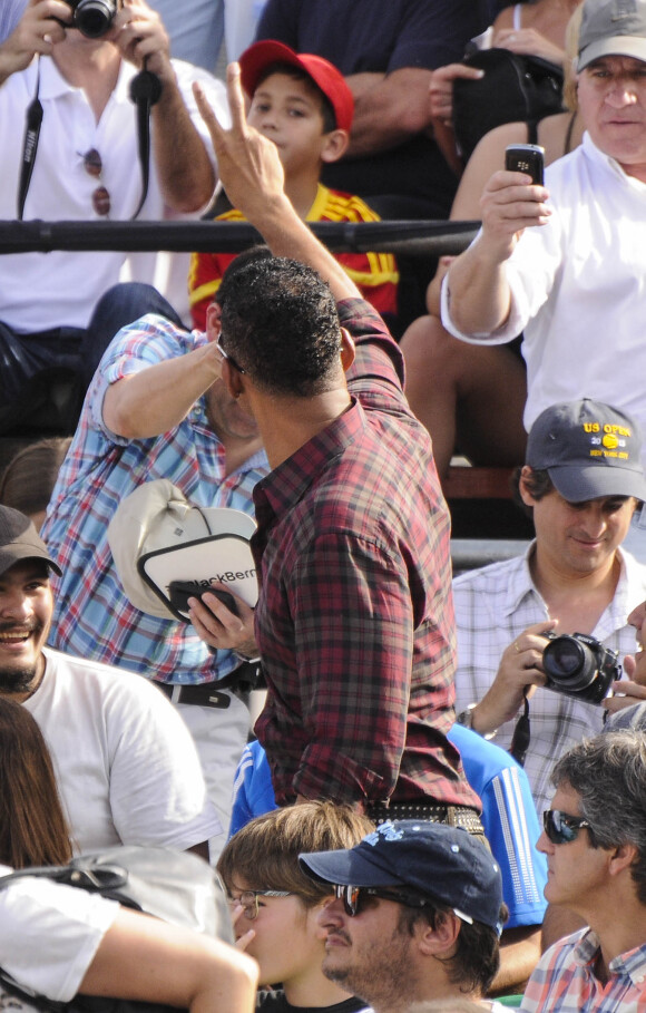 Will Smith devant le match Rafael Nada-Novak Djokovic à Buenos Aires, le 24 novembre 2013.