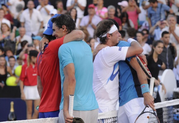 Novak Djokovic et Rafael Nadal à Buenos Aires, le 23 novembre 2013.