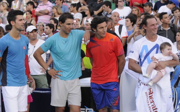 David Nalbandian et Rafael Nadal à Buenos Aires, le 23 novembre 2013.