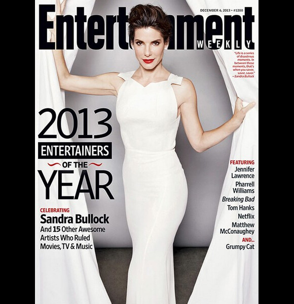 Sandra Bullock en couverture d'Entertainment Weekly.