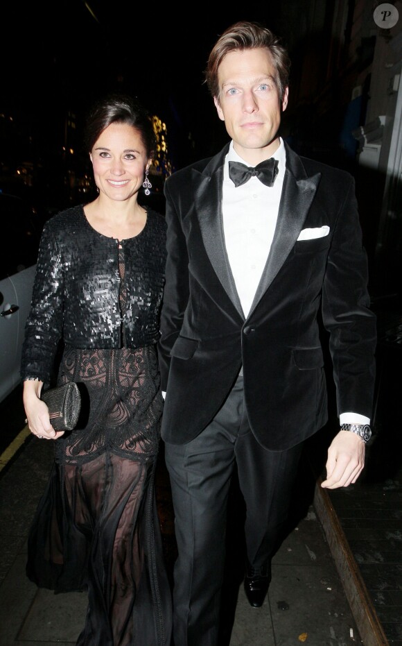 Pippa Middleton et son boyfriend Nico Jackson au Sugarplum Ball dans Mayfair, à Londres, le 20 novembre 2013.