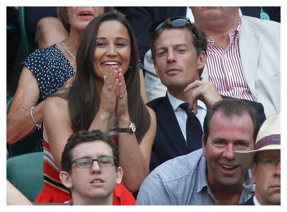 Pippa Middleton et son compagnon Nico Jackson à Wimbledon le 5 juillet 2013.