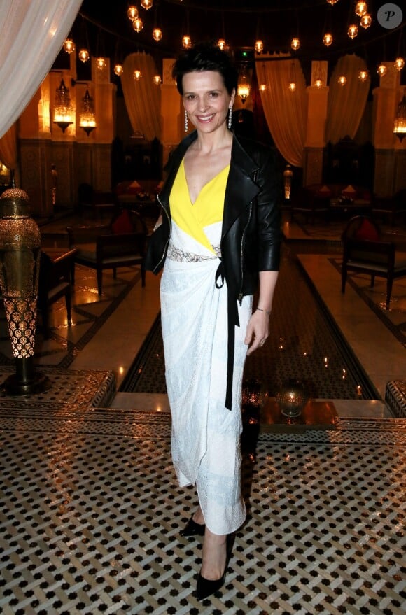 Juliette Binoche à la soirée Dior dans le cadre du 13e Festival International du Film de Marrakech, le 1er décembre 2013.