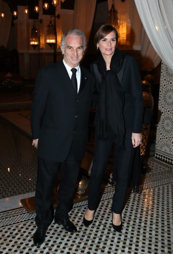 Alain Terzian et sa femme Brune de Margerie à la soirée Dior dans le cadre du 13e Festival International du Film de Marrakech, le 1er décembre 2013.